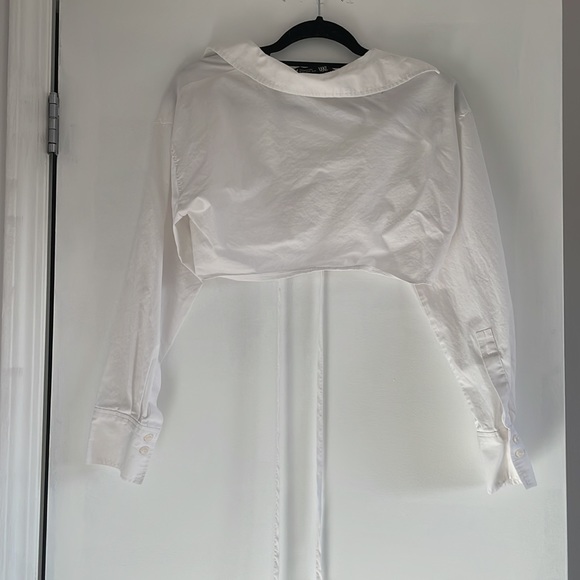 Zara collared tie up crop top - Picture 2 of 2
